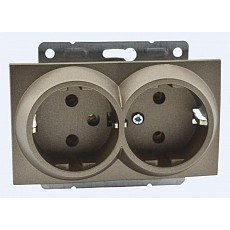 Розетка двойная с заземлением, без рамки mono electric despina - larissa 500-002304-120